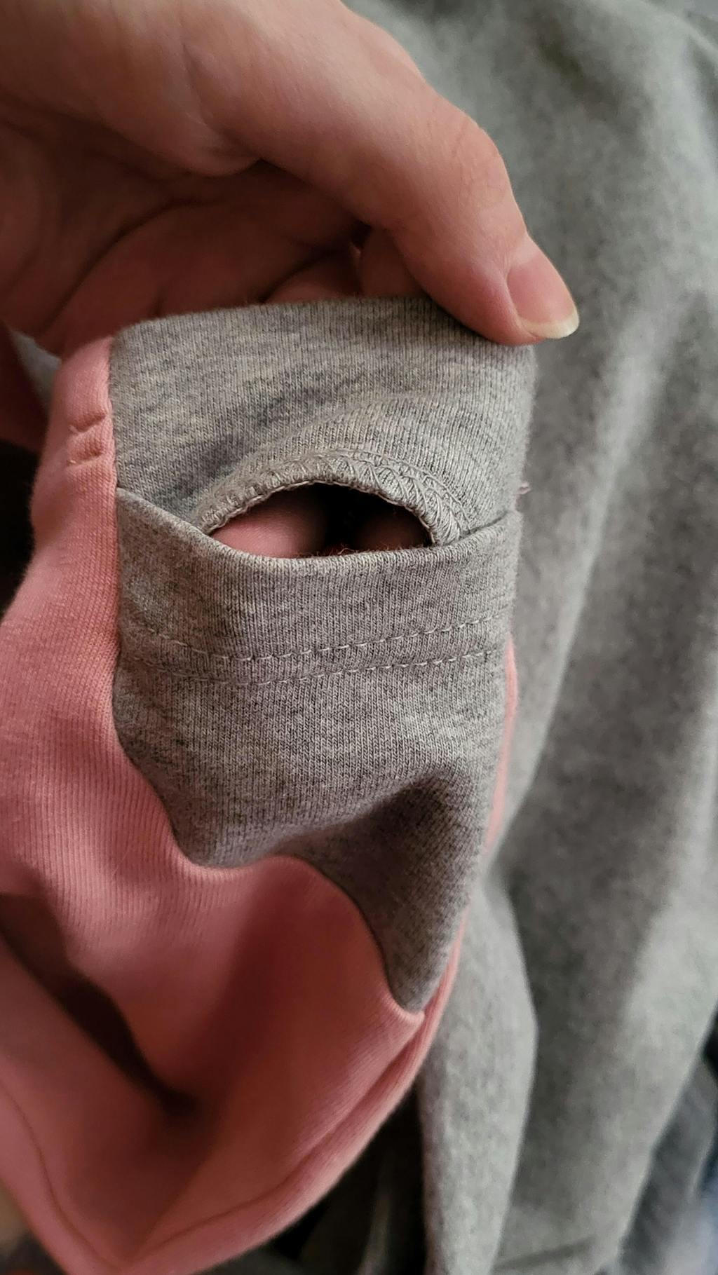 Nursing Sweatshirt Pullover - Colorblock Pink/Gray