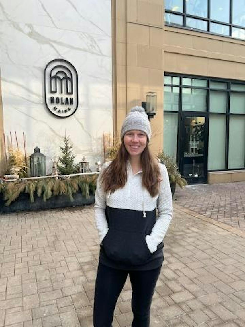 Nursing Hoodie - Quarter Zip - Hidden Zipper - Oatmeal Waffle