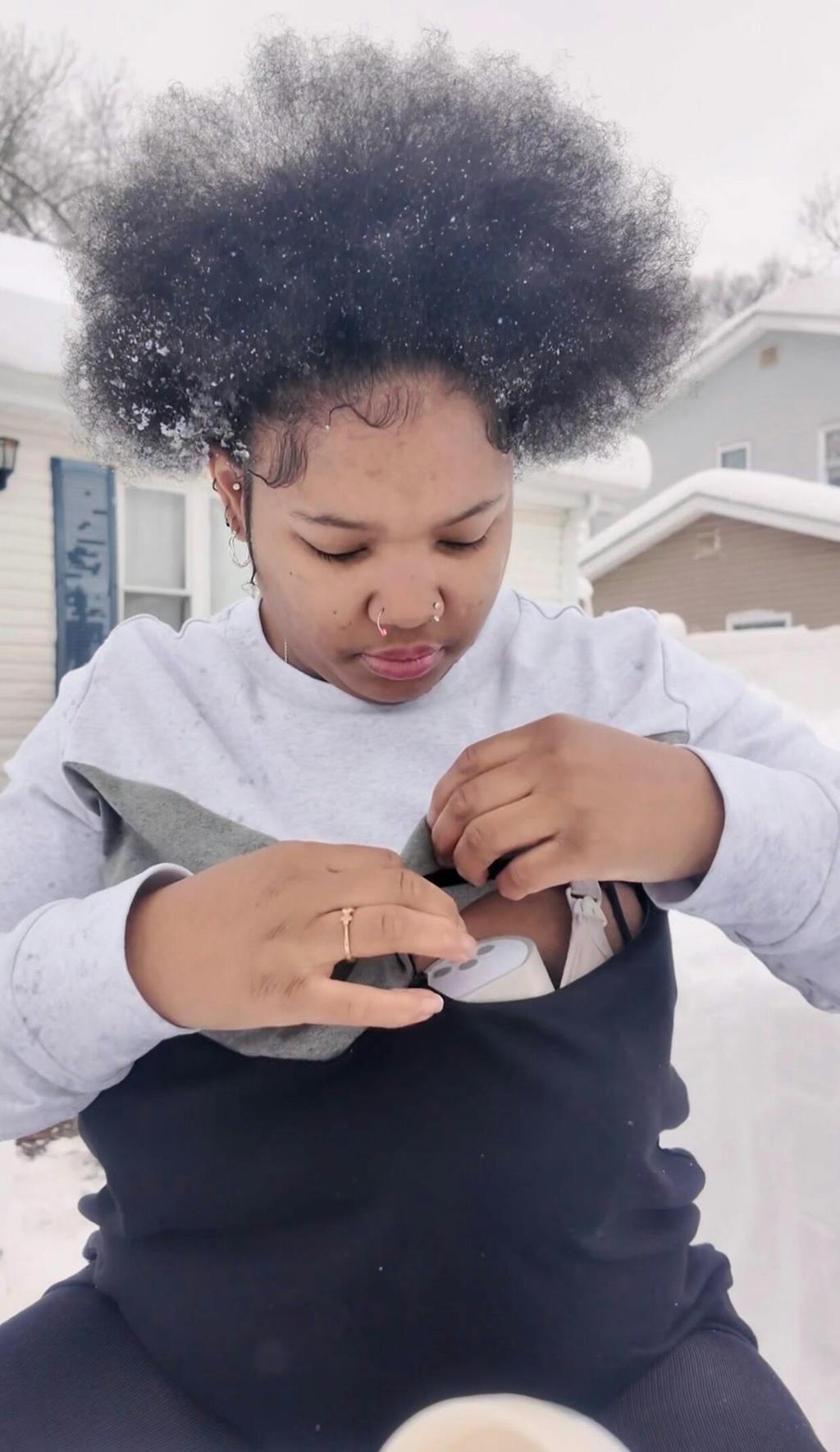 Sweetheart Nursing Sweatshirt- Gray/Black