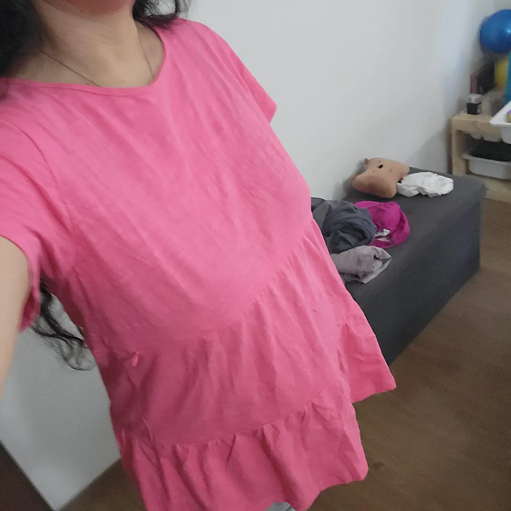 Cotton Nursing Top - Ruffle Watermelon