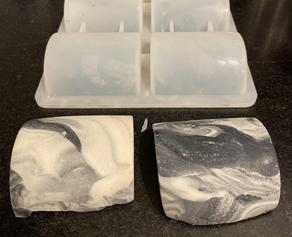 6 Bar Half Round Silicone Mold for Soap Making Nurture Handmade