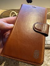 Burnished Brown Genuine Leather Magnetic Wallet Case for iPhone XR/XS –  O2Leather