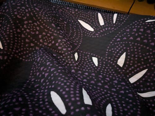 Fiesta Quilted Jersey Blanket - Purple/Black (52” x 38”)