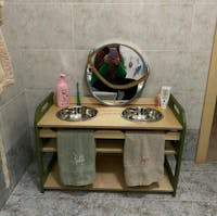 Montessori Wash Station with Lid | Large Single