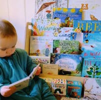 Montessori Wooden Bookshelf – Kids Front Facing Book Display