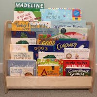Montessori Wooden Bookshelf – Kids Front Facing Book Display