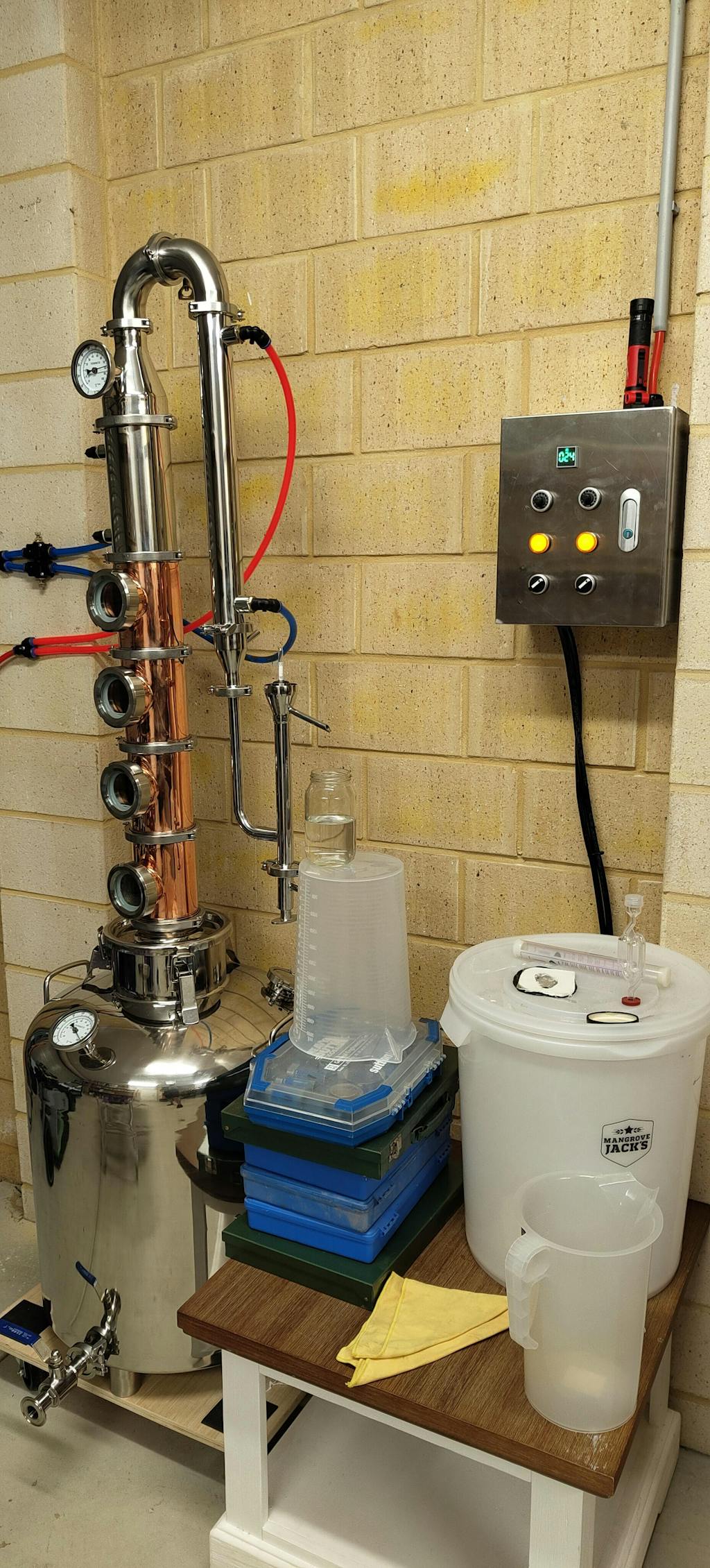 100Lt 4 inch Vodka Gin Alcohol Copper Reflux Still / Flute Column Stil