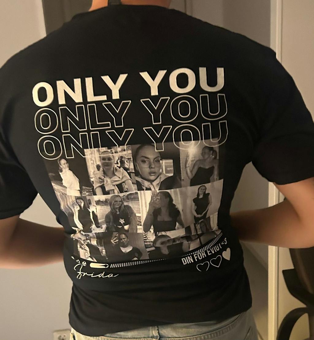 LOVER - Personlig tröja med egna bilder ryggtryck