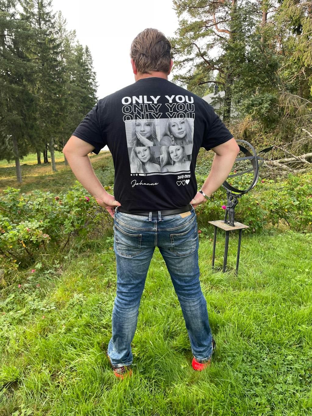 LOVER - Personlig tröja med egna bilder ryggtryck