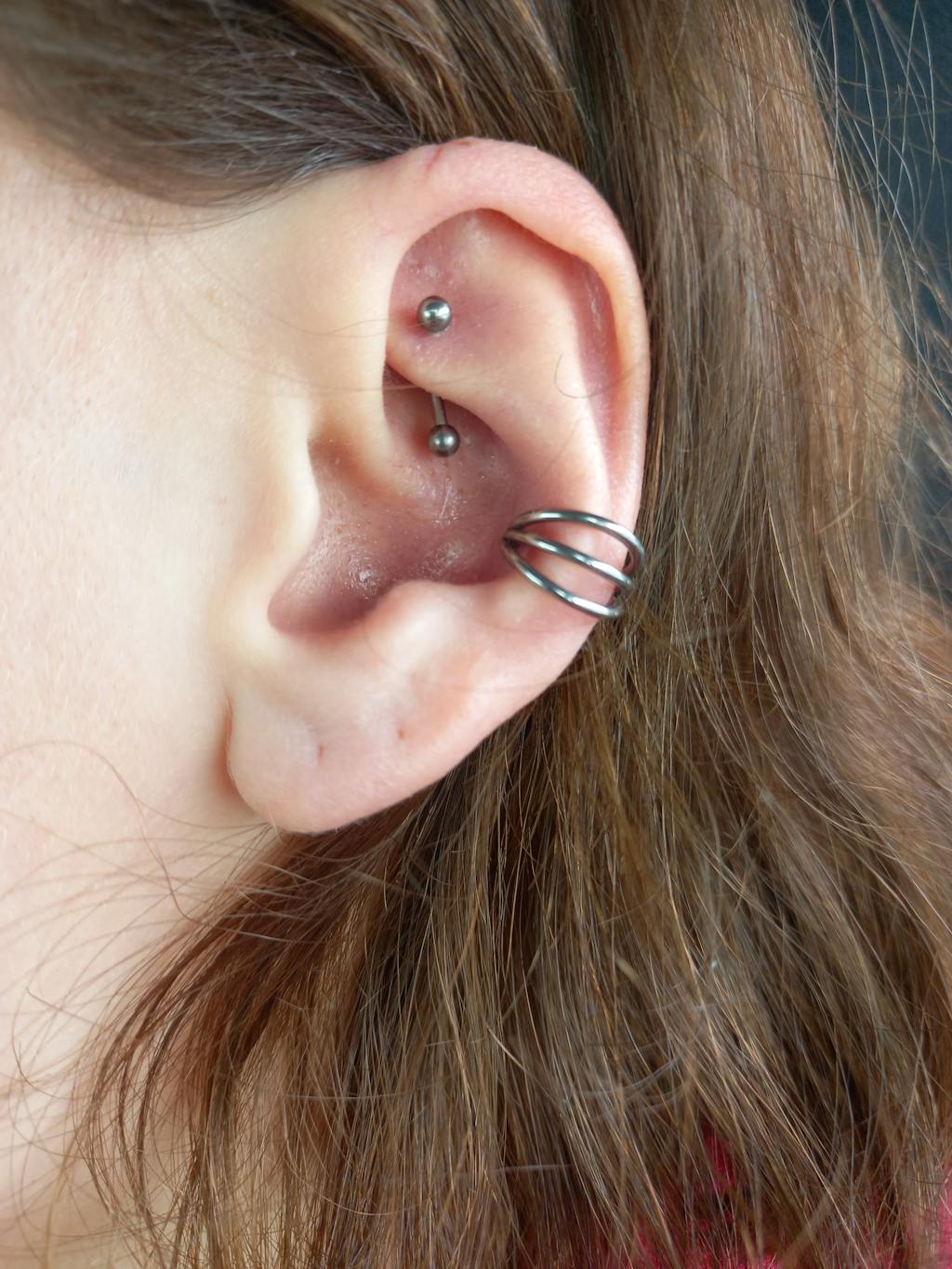 Anneau Alrakis Piercing Titane Hélix/Conch/Lobe Obsidian Piercing