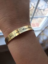18K Gold Plated | Cuff Bracelet | Custom Name & Date