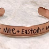 18K Gold Plated | Cuff Bracelet | Custom Name & Date