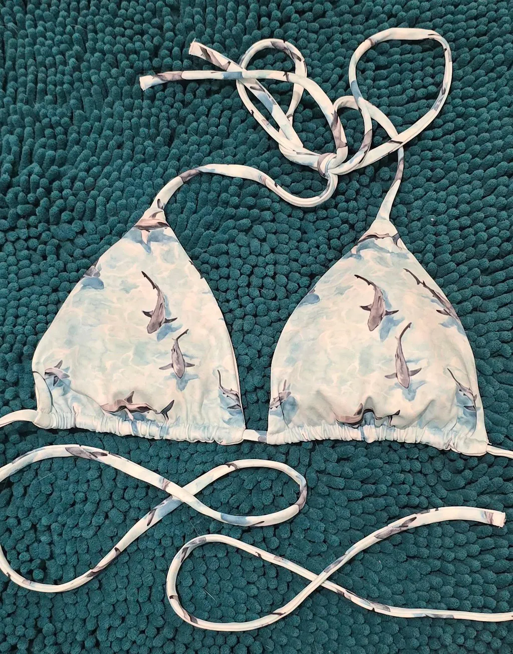 Blacktip Shark Drift Eco String Bikini Top