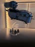 Display stand 3D-ENGV angled for Lego 75292 Razor Crest + minifigures slots (A1071)