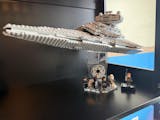 Display stand 3D angled for Lego 75394 - Imperial Star Destroyer + minifigures slots (A1107)