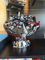 Display stand angled 36° for Lego 75389 Dark Falcon + minifigures slots (A1103)