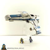 Display stand angled for Lego 75364 New Republic E-Wing Fighter (A1132)