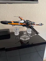 Display stand 3D-ENGV angled for Lego 75336 - Inquisitor Transport Scythe + minifigures slots (A1075)