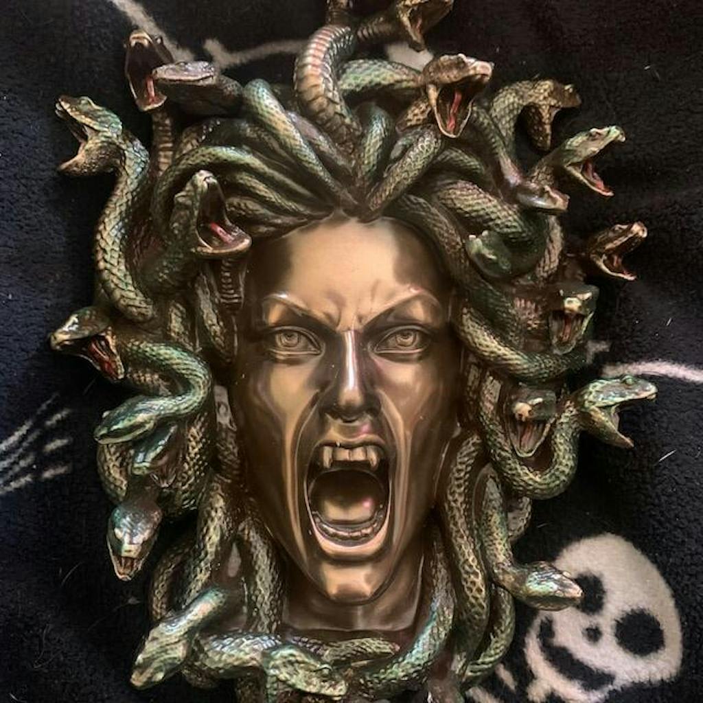 Medusa Wall Statue, Mythological Monster, 7 Inch Bronze Plaque ...