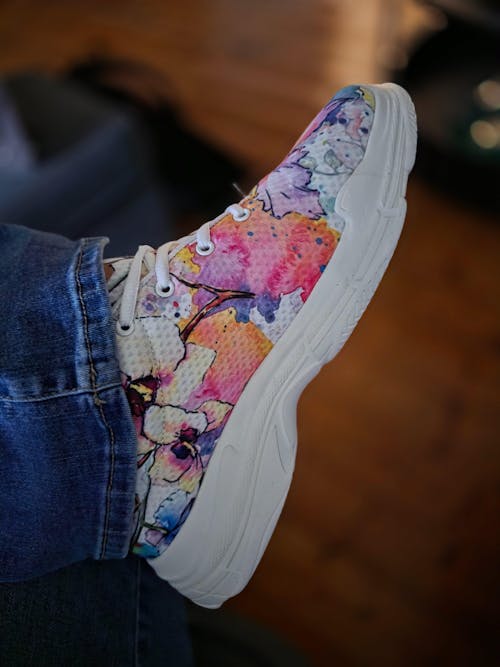 Watercolour Flowers Chunky Sneakers