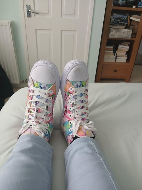 Watercolour Flowers High Tops