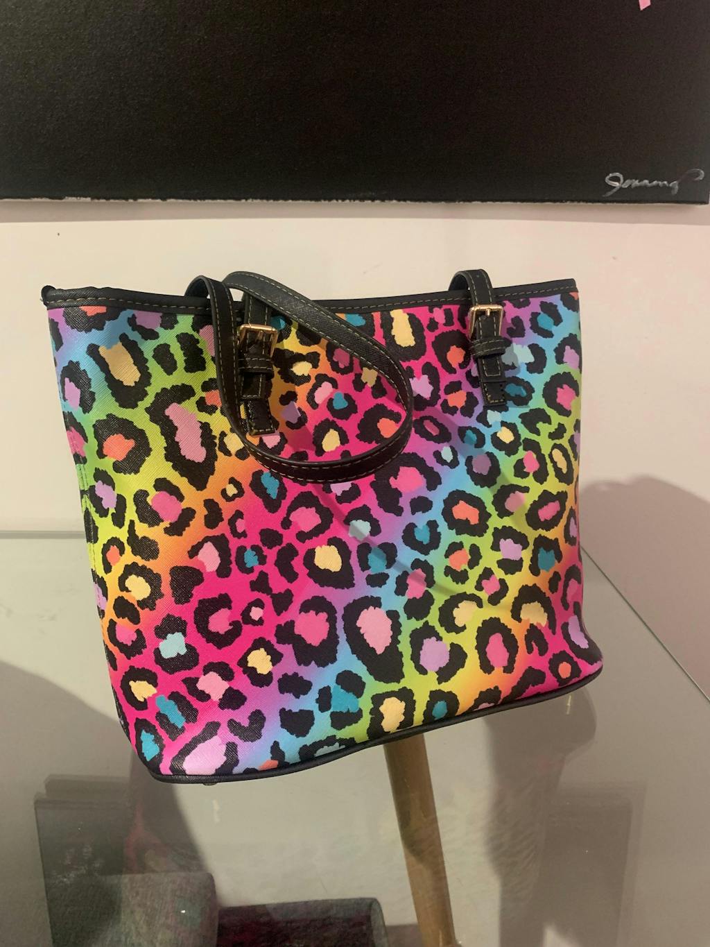 Rainbow Leopard Tote Bag