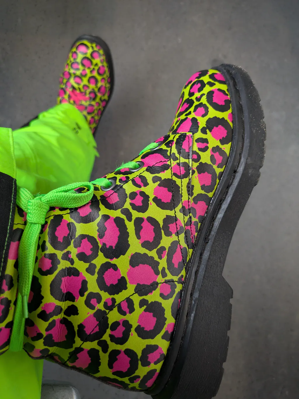 Neon Leopard Boots