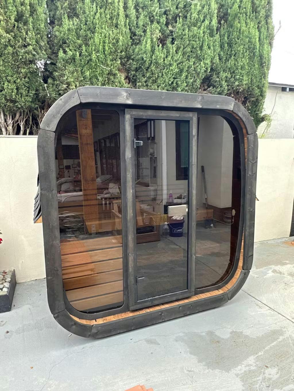 SaunaLife Model CL4G Cube-Series Outdoor Sauna | 3 Persons