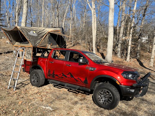 Tuff Stuff® Overland Alpha II Hard Top Side Open Tent, Black, 2 Person