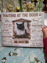 Unique Pet Memorial Gifts Sayings For Loss Of Pet Cat Lover Gifts Waiting at the door Ohcanvas