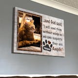 Cat Lover Gifts Custom Pet Photo Canvas Print God Said I Will Send Them Without Wings Ohcanvas