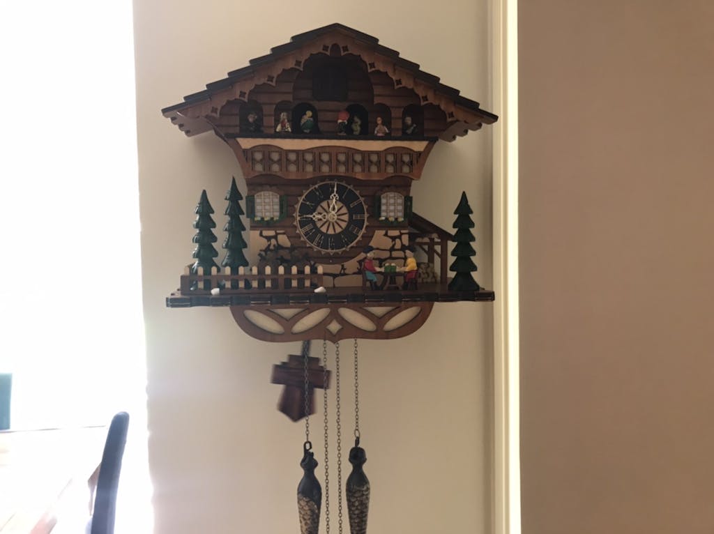 Cambridge Alice Musical Dancers Wooden Pendulum Cuckoo Clock Oh Clocks