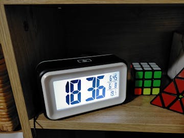 Checkmate Cranston Multifunction Digital Alarm Clock, Black, 15cm