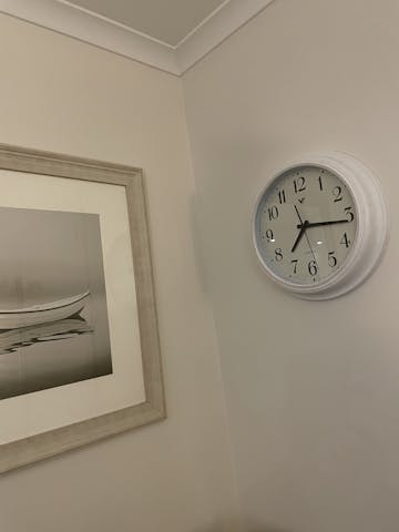Arabella Vintage London Wall Clock, White, 36cm
