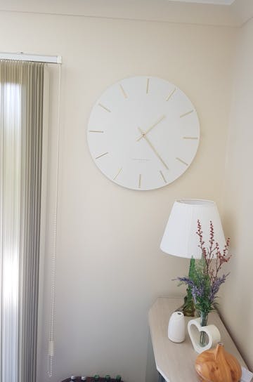One Six Eight London Bianca Wall Clock, White, 40cm