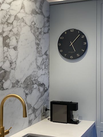 One Six Eight London Blake Wall Clock, Charcoal Grey, 40cm