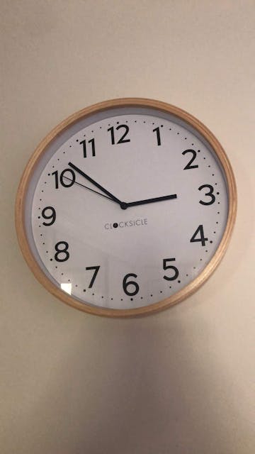 Clocksicle Black Silent Wood Wall Clock, 26cm
