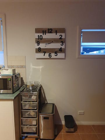 Armadel Shabby Square Wood Panels Wall Clock, 60cm
