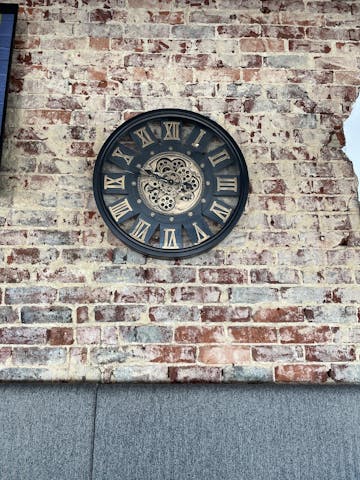Themis Metal Moving Gears Wall Clock, 72cm