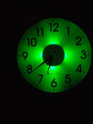 TFA Corona Backlight Analogue Wall Clock, Silver, 31cm