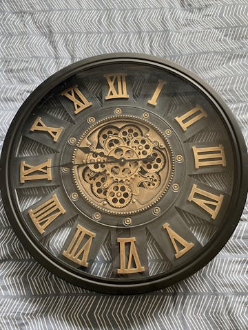 Themis Metal Moving Gears Wall Clock, 72cm