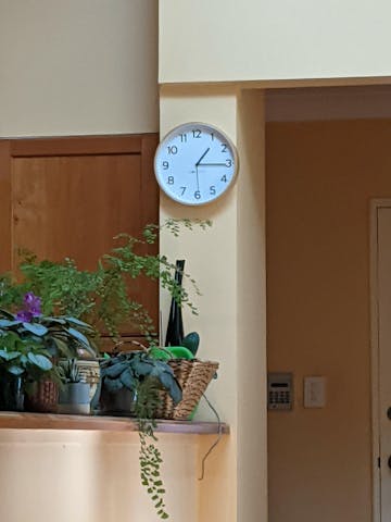 Clocksicle Black Silent Wood Wall Clock, Black Hands, 26cm