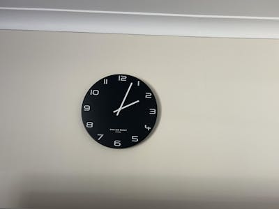 One Six Eight London Nero Wall Clock, Black, 40cm