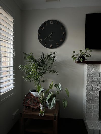 One Six Eight London Katelyn Wall Clock, Charcoal Grey, 60cm