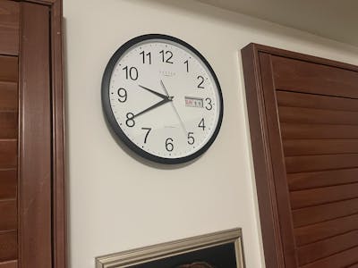 Baxter Elise Day Date Wall Clock, Black, 32cm