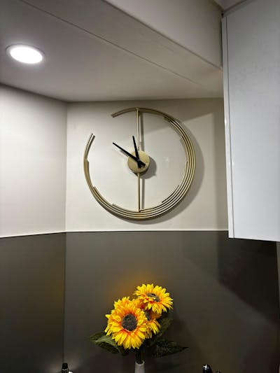 Moonlight Gold Metal Wall Clock, 48cm