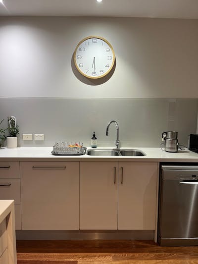 Morden Wood Minimalist Stencil Cut Numbers Wall Clock, 50cm