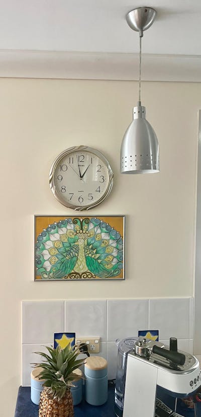 Seiko Mabel Silver and Gold Wall Clock, 30cm