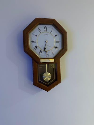 Seiko Raeburn Wooden Pendulum Chiming Wall Clock, 54cm