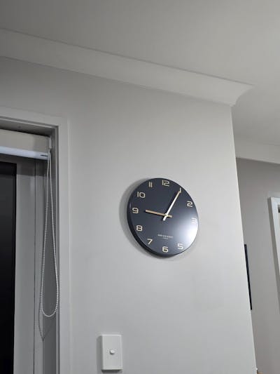 One Six Eight London Blake Wall Clock, Charcoal Grey, 30cm